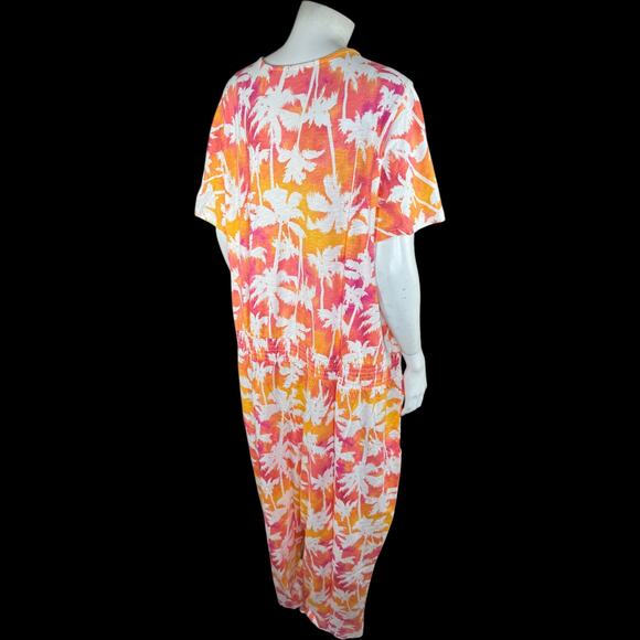 Candace Cameron Bure Sunkissed Regular Jumpsuit Apricot Palm 3X NWOT Stretch - Picture 4 of 14